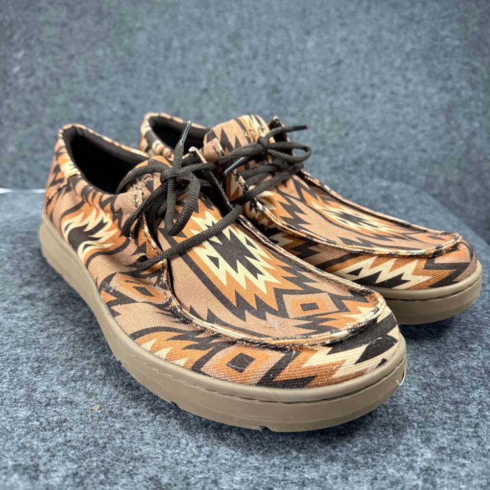 Ariat Mens 13D Hilo Southwestern Pattern Canvas Slip On Loafer Shoes 1003581 - Picture 3 of 7